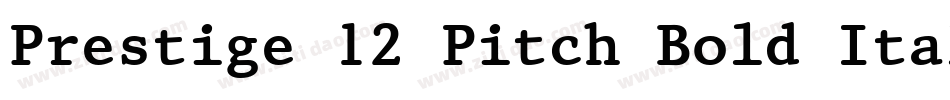 Prestige 12 Pitch Bold Italic BT字体转换